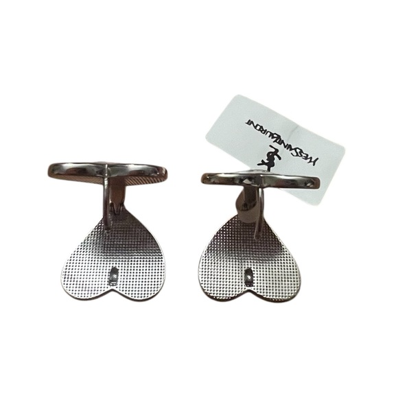 NWT Yves Saint laurent Love Earrings Versatile Earrings Snap Clip Back - Picture 5 of 8